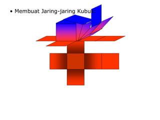 • Membuat Jaring-jaring Kubus:
 