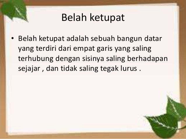 Bangun Datar Dan Sifatnya