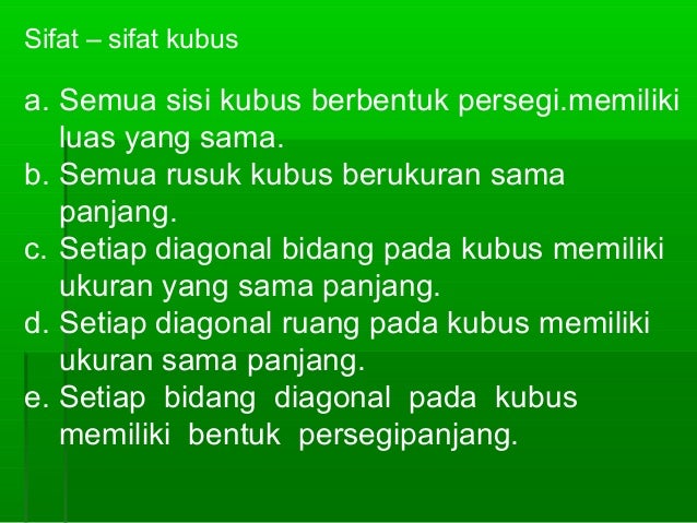 Bangun ruang kubus, balok, prisma, dan limas