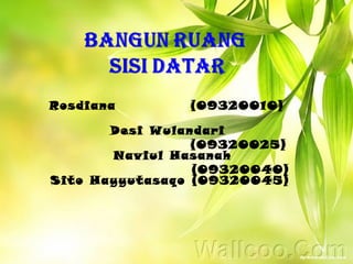 Rosdiana (09320010)
Desi Wulandari
(09320025)
Naviul Hasanah
(09320040)
Sito Hayyutasaqo (09320045)
 