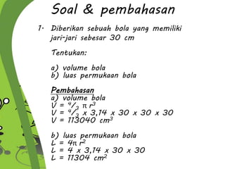 Bangun ruang sisi lengkung Bola