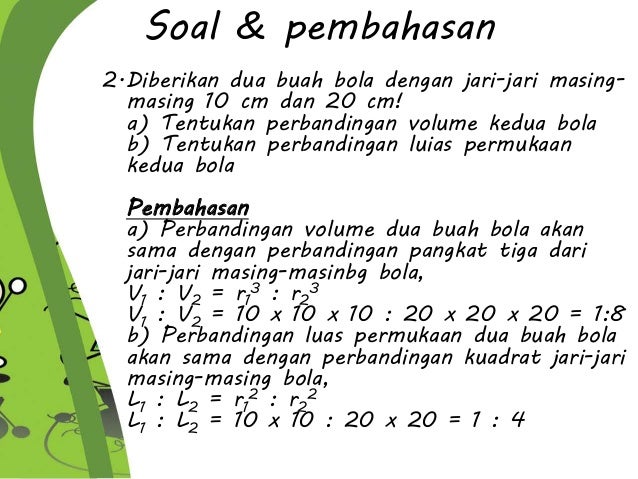 Contoh Soal Bangun Ruang Bola