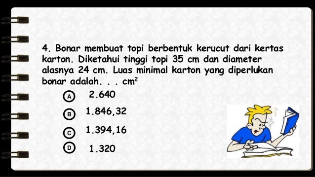 Thedarlingbakers Luas Kertas Karton Minimal Yang Diperlukan Untuk Membuat Topi Tersebut
