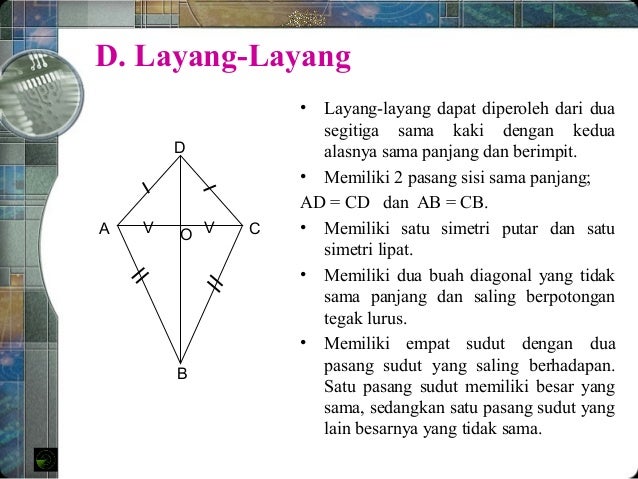Ciri Ciri Bangun Datar Layang Layang - Ini Cirinya