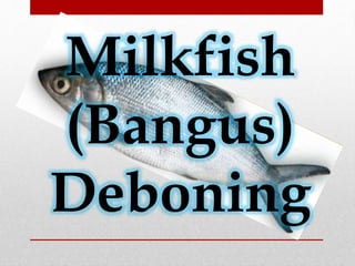 Milkfish 
(Bangus) 
Deboning 
 