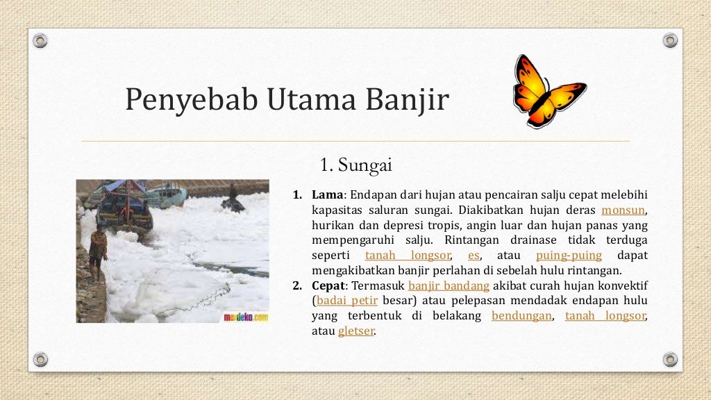 Pengertian, penyebab banjir