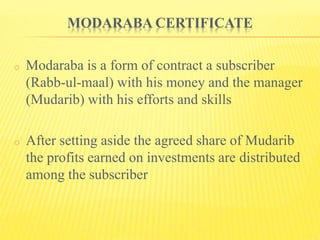 Modarba Table What is Bank, features | PPTX