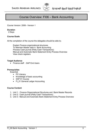 Bank accounting-enduser-training-manual | PDF
