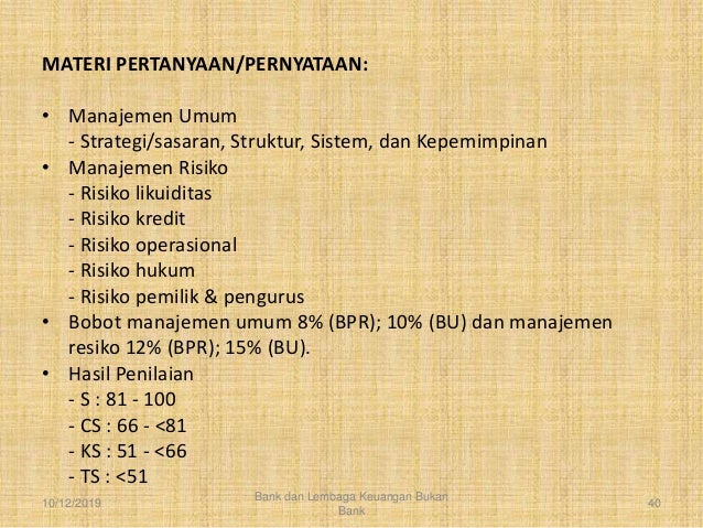 Bank Dan Lembaga Keuangan Bukan Bank 1 Bank Dan Lembaga Keuangan Bukan Bank 1