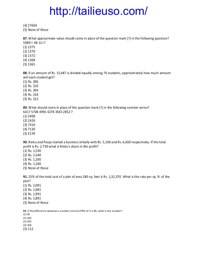 Bank Exam Model Question Papers Ans