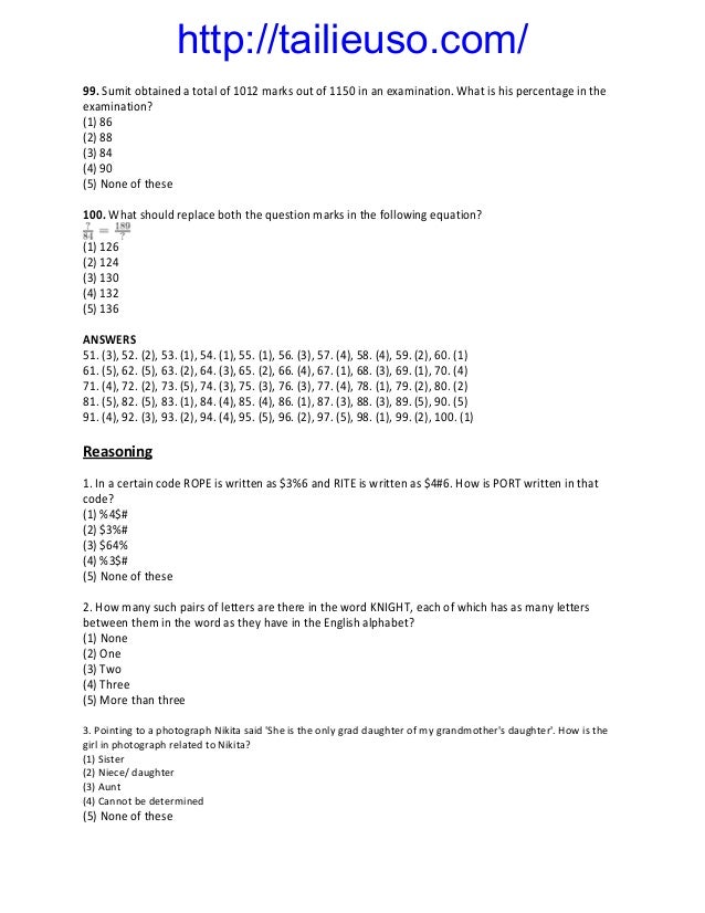 Bank exam-model-question-papers ans