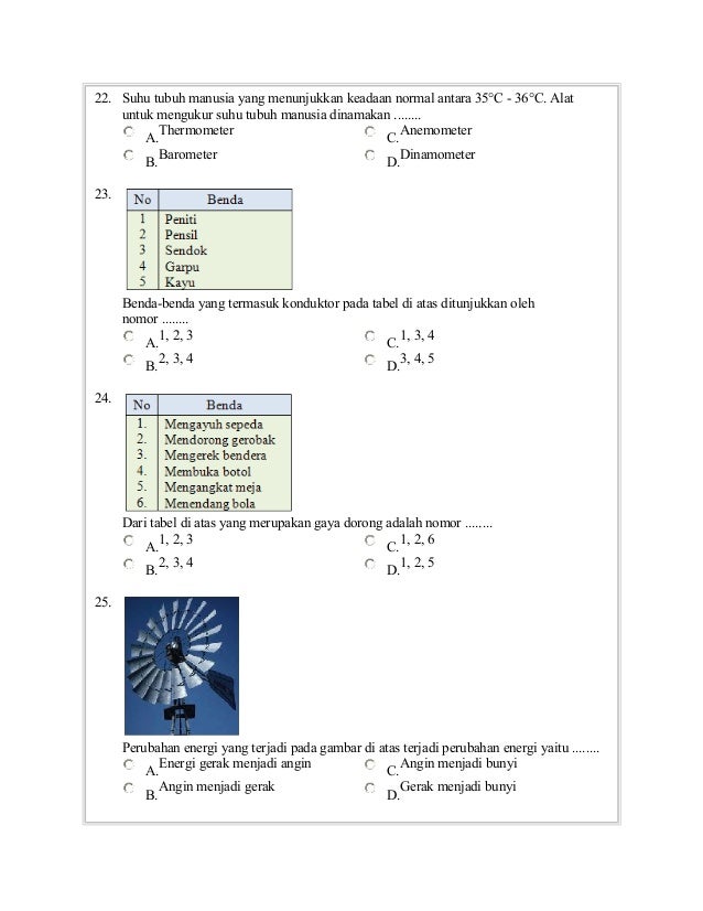 Bank Soal Ipa