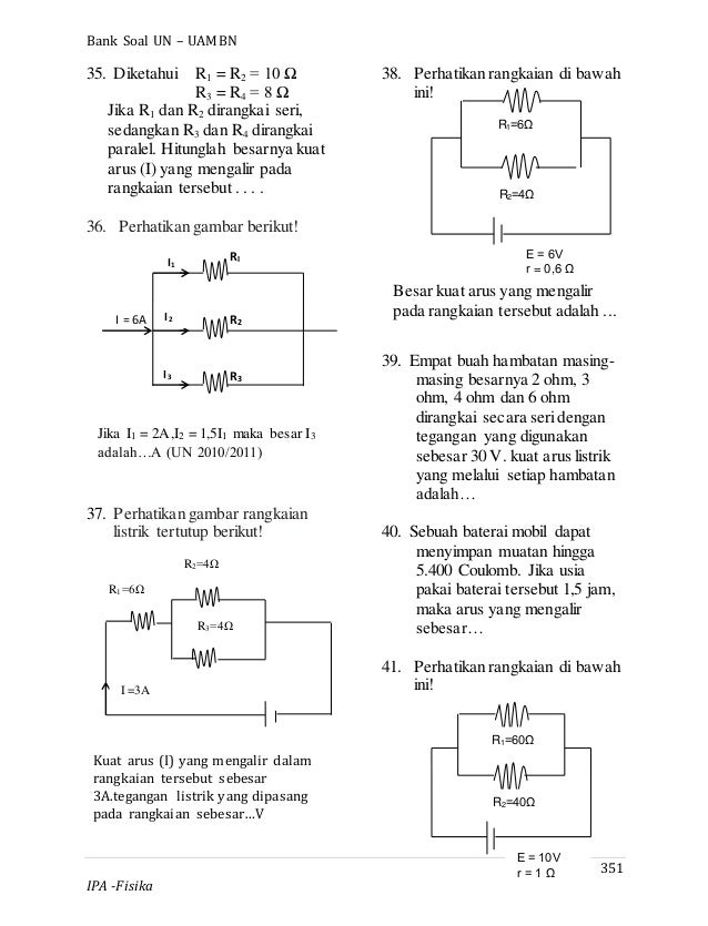 Soal Un Rangkaian Listrik Sma