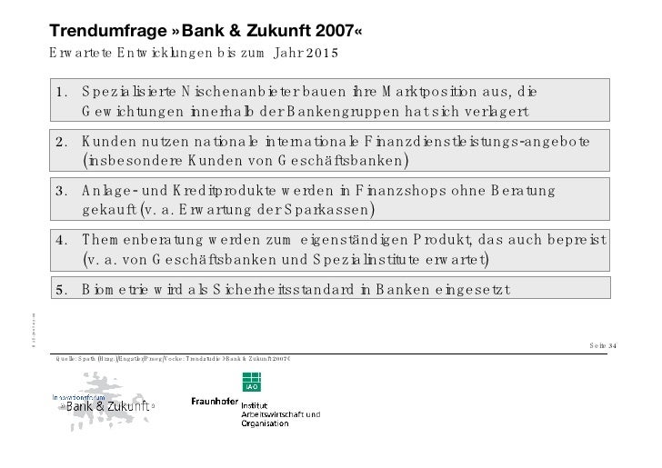 Bank Und Zukunft Ergebnisse Einer Studie