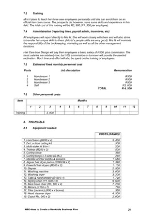 TEMPLATE OF A BANKABLE BUSINESS PLAN DOCUEMNT | PDF