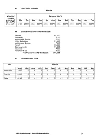 TEMPLATE OF A BANKABLE BUSINESS PLAN DOCUEMNT | PDF