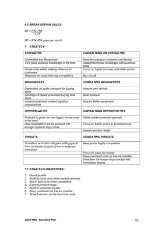 TEMPLATE OF A BANKABLE BUSINESS PLAN DOCUEMNT | PDF