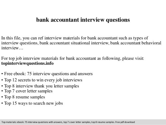 Bank Accountant Interview Questions
