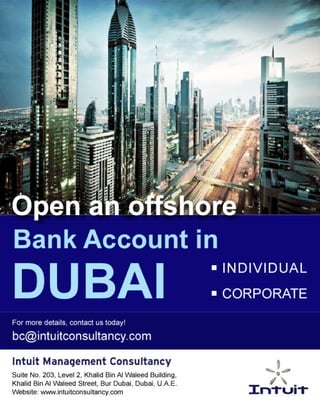 Open an Offshore Bank Account in Dubai