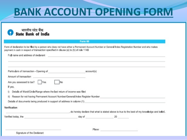 Bank account opening and online banking
