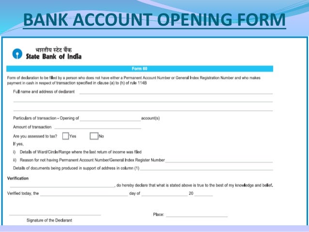 bank account opening and online banking