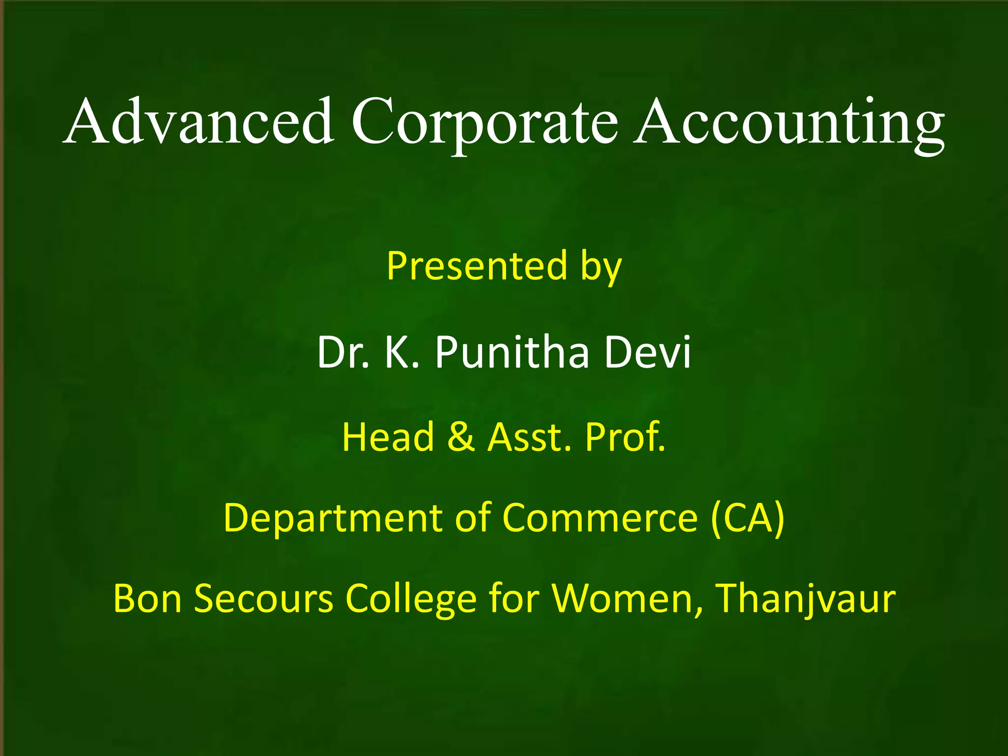 Bank Accounts | PPTX