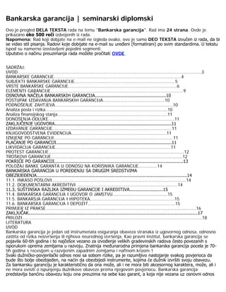 Bankarska garancija | PDF