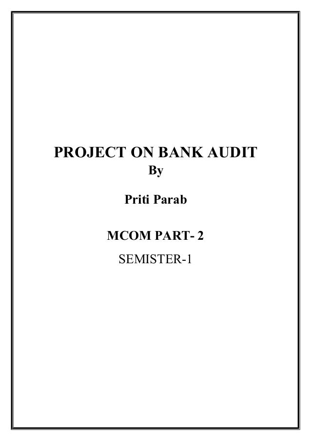 Bank Audit Slideshare