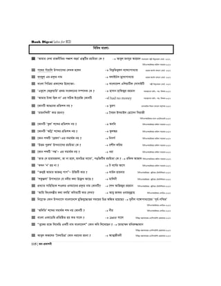 Bank Digest (also for BCS)
115 | Re cÖKvkbx
wewea evsjv:
 ÔAvgvi †`Lv ivRbxwZi cÂvk eQiÕ MÖš’wUi iPwqZv †K ?  Aveyj gbmyi Avng` evsjv‡`k cjøx we`y¨Zvqb †evW©- 2017,
wewmGmAvBAvi-Awdm mnvqK-2017
 c‡_i cuvPvwj Dcb¨v‡mi †jLK n‡jb  wef‚wZf‚lY e‡›`¨vcva¨vq I‡qR Avbv©m Kj¨vY †evW©- 2017
 ebdyj Gi cÖK…Z bvg  ejvBPuv` gy‡Lvcva¨vq I‡qR Avbv©m Kj¨vY †evW©- 2017
 evsjv wcwWqv cÖKv‡ki D‡`¨v³v-  evsjv‡`k GwkqvwUK †mvmvBwU cjøx we`y¨Zvqb †evW©- 2017
 ÔGKz‡k †deªæqvwiÕ cÖ_g msKj‡bi m¤úv`K †K ?  nvmvb nvwdRyi ingvb mgvR‡mev Awa:- mn: wkÿK-2017
 ÔAvgvi UvKv wQj bvÕ Gi mwVK Bs‡iwR †KvbwU I had no money mgvR‡mev Awa:- mn: wkÿK-2017
 ‡KvbwU Av¸‡bi cÖwZkã bq ?  ZziM ‡emvgwiK wegvb PjvPj KZ…©cÿ-2017
 Ôivqbw›`bxÕ Kvi iPbv?  ‰mq` BmgvBj †nv‡mb wmivRx
wewmGmAvBAvi-j¨ve G¨v‡Ub‡W›U-2017
 ‡KvbwU ÔKzjÕ k‡ãi cÖwZkã bq ?  Aewa wewmGmAvBAvi-Awdm mnvqK-2017
 ‡KvbwU ÔAwMœÕ k‡ãi cÖwZkã bq ?  dzjk¦i wewmGmAvBAvi-Awdm mnvqK-2017
 ‡Kvb kãwU Ô‡cÖlYÕÑGi mgv_©K bq ?  wbmM© wewmGmAvBAvi-Awdm mnvqK-2017
 ÔDËg cyiælÕ Dcb¨v‡mi iPwqZv †K ?  ikx` Kwig wewmGmAvBAvi-Awdm mnvqK-2017
 ‡Kvb kãwU ÔcÙÕÑ Gi mgv_©K bq ?  aiv wewmGmAvBAvi-Awdm mnvqK-2017
 ÔfvZ †` nvivgRv`v, Zv bv n‡j, gvbwPÎ Lv‡evÕ, cOw³wUi iPwqZv †K ?  iwdK AvRv` wewmGmAvBAvi-Awdm mnvqK-2017
 ÔKLb ÔbÕ nq bv ?  U e‡M©i Av‡M wewmGmAvBAvi-Awdm mnvqK-2017
 ÒRb¥B Avgvi AvRb¥ cvcÓÑ Dw³wU Kvi ?  `vD` nvq`vi wewmGmAvBAvi -Rywbqi †UKwbwkqvb-2017
 ÔkKzšÍjvÕ DcvL¨v‡b †h b`xi K_v D‡jøL Av‡Q ?  gvwjbx wewmGmAvBAvi -Rywbqi †UKwbwkqvb-2017
 cÖL¨vZ mvwnwZ¨K kIKZ Imgv‡bi cÖK…Z bvg †KvbwU?  ‡kL AvwRRyi ingvb wewmGmAvBAvi -Rywbqi †UKwbwkqvb-2017
 ÔAvwg wKse`šÍxi K_v ejwQÕ KweZvwU Kvi †jLv?  Avey Rvdi Ievq`yjøvn wewmGmAvBAvi-GjwWG-2017
 wb‡¤œv³ †Kvb Dcb¨v‡m evsjv‡`‡k gyw³hy‡×vËi mg‡qi wPÎ Aw¼Z n‡q‡Q?  mybxj M‡½vcva¨v‡qi Ôc~e©-cwðgÕ
wewmGmAvBAvi-GjwWG-2017
 ÔAw`wZÕ k‡ãi mgv_©K kã bq †KvbwU ?  bxi wewmGmAvBAvi-GjwWG-2017
 evsjv GKv‡Wwg cÖwZwôZ nq KZ mv‡j ?  1955 mv‡j wewfbœ gš¿Yvj‡qi-G¨vwmm‡U›U †cÖvMÖvgvi-2017
 Òey‡Ki i‡³ wj‡LwQ GKwU bvg evsjv‡`kÓ †Kvb Kwe wj‡L‡Qb ?  ‡gvnv¤§` gwbiæ¾vgvb
wewfbœ gš¿Yvj‡qi-G¨vwmm‡U›U †cÖvMÖvgvi-2017
 Aveyj dR‡ji Ô‰eLvwPÎÕ †Kvb ai‡bi iPbv ?  AvZ¥Rxebx wewfbœ gš¿Yvj‡qi-G¨vwmm‡U›U †cÖvMÖvgvi-2017
 