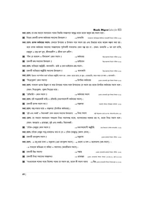 Bank Digest (also for BCS)
49 |
Z_¨ †hvM: ‡h Ø›Ø mgv‡m mgm¨gvb c‡`i wefw³ mg¯Íc‡` Aÿzbœ _v‡K Zv‡K AjyK Ø›Ø mgvm e‡j|
 wb‡Pi †KvbwU iƒcK Kg©aviq mgv‡mi D`vniY ?  gbgvwS mgvR‡mev Awa`ß‡ii BDwbqb mgvRKg©x wb‡qvM cixÿv-2016
Z_¨ †hvM: iƒcK Kg©aviq mgvm: †hLv‡b Dc‡gq I Dcgvb c‡` mgvm nq Ges Df‡qi g‡a¨ A‡f` Kíbv Kiv nq|
Z‡e icK Kg©aviq mgv‡mi mg¯Íc‡`i c~e©c`wU mvaviYZ †Kvb e¯‘ nq bv| †hgb: gbgvwS = gb iƒc gvwS,
P›`ªgyL = P›`ª iƒc gyL, RxebcÖ`xc = Rxeb iƒc cÖ`xc|
 Ôbxj †h AvKvk = bxjvKvkÕ †Kvb mgvm ?  Kg©aviq wkí gš¿Yvjq wb‡qvM cixÿv-2016
 ‡KvbwU Ø›Ø mgv‡mi D`vniY ?  fvB‡evb wkí gš¿Yvjq wb‡qvM cixÿv-2016
Z_¨ †hvM: e¨wZnvi eûweªnx- KvbvKvwb| fvB I ‡evb fvB‡evb-Ø›Ø mgvm|
 ‡KvbwU e¨wZnvi eûeªxwn mgv‡mi D`vniY ?  KvbvKvwb wkí gš¿Yvjq wb‡qvM cixÿv-2016
Z_¨ †hvM: wµqvi cvi¯úwiK A‡_© e¨wZnvi eûeªxwn mgvm nq| †hgb: nv‡Z nv‡Z †h hy× = nvZvnvwZ, Kv‡b Kv‡b ‡h K_v = KvbvKvwb|
 ÔwmsncyiælÕ †Kvb mgvm?  DcwgZ Kg©aviq 13Zg †emiKvwi ¯‹zj wkÿK wbeÜb-2016
Z_¨ †hvM: mvaviY ¸‡Yi D‡jøL bv K‡i Dc‡gq c‡`i m‡½ Dcgv‡bi †h mgvm nq Zv‡K DcwgZ Kg©aviq mgvm e‡j|
†hgb: wmsncyiæl- cyiæl wms‡ni b¨vq|
 Ô‡gŠgvwQÕÑ †Kvb mgvm ?  Kg©aviq mgvm 13Zg †emiKvwi ¯‹zj wkÿK wbeÜb-2016
Z_¨ †hvM: ‡gŠ msMÖnKvix gvwQ = †gŠgvwQ (ga¨c`‡jvcx Kg©aviq mgvm)|
 ‡KvbwU iƒcK mgvm bq ?  evûjZv mnKvwi cwievi cwiKíbv Kg©KZ©v- 2016
Z_¨ †hvM: evû jZvi b¨vq = evûjZv (DcwgZ Kg©aviq)|
 Ô`yB Ges beŸBÕ = weivbeŸBÕ †Kvb ai‡bi mgv‡mi D`vniY?  wbZ¨ mgvm cjøx we`y¨Zvqb †evW©-Gi mn: mwPe/cwi:(cÖkv:)-16
Z_¨ †hvM: ‡h mgv‡m mgm¨gvb c`¸‡jv wbZ¨ mgvme× _v‡K, e¨vmev‡K¨i `iKvi nq bv, Zv‡K wbZ¨ mgvm e‡j|
†hgb: Ab¨MÖvg = MÖvgvšÍi, `yB Ges beŸB= weivbeŸB|
 Ô‡MuvdÑ†LRy‡i †Kvb mgvm ?  ga¨c`‡jvcx eûeªxwn WvK wefv‡Mi †cvóvj Acv‡iUi- 2016
Z_¨ †hvM: ‡Muv‡d †LRyi c‡o _vK‡jI Lvq bv †h = †MuvdÑ‡LRy‡o (Ajm †jvK)|
 ‡KvbwU Zrcyiæl mgvm ?  gayygvLv 13Zg cÖfvlK wbeÜb cixÿv- 2016
Z_¨ †hvM:  gay Øviv gvLv = gaygvLv (3qv Zrcyiæl mgvm)|  fv‡jv I g›` = fv‡jvg›` (Ø›Ø mgvm) |
 mva¨‡K AwZµg bv Kwiqv = h_vmva¨ (Ae¨qxfve mgvm)|
 ‡KvbwU wØ¸ mgvm?  mßvn 13Zg †emiKvwi cÖfvlK wbeÜb cixÿv- 2016
 ‡KvbwU wbZ¨ mgv‡mi mg¯Íc`?  MÖvgvšÍi 13Zg ‡emiKvwi wkÿK wbeÜb (NTRCA) (¯‹zj-2)-2016
 ÔmsL¨vevPK k‡ãi mv‡_ we‡kl¨ c‡`i ‡h mgvm nq, Zv‡K Kx mgvm e‡j?  wØ¸ 13Zg ‡emiKvwi wkÿK wbeÜb(¯‹zj-2)-2016
 