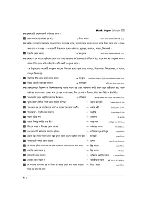 Bank Digest (also for BCS)
51 |
Z_¨ †hvM:GwU ga¨c`‡jvcx Kg©aviq mgvm|
 ‡Kvb mgv‡m e¨vmevK¨ nq bv ?  wbZ¨ mgvm cwievi Kj¨vY cwi`wk©Kv cÖwkÿYv_©x- 2015
Z_¨ †hvM: ‡h mgv‡m mgm¨gvb c`¸‡jv wbZ¨ mgvme× _v‡K, e¨vmev‡K¨I `iKvi nq bv Zv‡K wbZ¨ mgvm e‡j| †hgb:
Ab¨ MÖvg = MÖvgvšÍi|  K‡qKwU wbZ¨mgvm n‡jv: `k©bgvÎ, M„nvšÍi, Kvjmvc, Avgiv, wbivbeŸB|
 BZ¨vw` †Kvb mgvm?  Zrcyiæl cwievi Kj¨vY cwi`wk©Kv cÖwkÿYv_©x- 2015
Z_¨ †hvM: ‡h mgv‡m c~e©c‡`i †jvc cvq Ges cic‡`i A_© cÖavbiƒ‡c cÖZxqgvb nq, Zv‡K ejv nq Zrcyiæl mgvm|
†hgb: BwZ †_‡K Avw` =BZ¨vw`| GwU cÂgx Zrcyiæl mgvm|
 D‡jøL‡hvM¨ K‡qKwU Zrcyiæl mgv‡mi D`vniY n‡jv: `ytL cÖvß, gbMov, we‡qcvMjv, wejvZ‡dir, Pv evMvb,
ivRcyÎ,wec`vcbœ|
 mgv‡mi ixwZ †Kvb fvlv †_‡K AvMZ  ms¯‹„Z K‡jR wkÿK wbeÜb:10,SSEIP _vbv gva¨wgK wkÿv Kg©KZ©v-2015
 wb‡Pi †KvbwU Kg©aviq mgvm?  Lvmgnj `yb©xwZ `gb Kwgkb (`y`K)-2015
Z_¨ †hvM:†hLv‡b we‡klY ev we‡klYfvevcbœ c‡`i mgvm nq Ges cic‡`i A_©B cÖavb iƒ‡c cÖZxqgvb nq, Zv‡K
Kg©aviq mgvm e‡j| †hgb: Lvm †h gnj = Lvmgnj, bxj †h cÙ = bxjcÙ, KuvPv A_P wgVv = KuvPvwgVv|
 ÔKvbvKvwbÕ †Kvb eûeªxwn mgv‡mi D`vniY?  e¨wZnvi Rb¯^v¯’¨ cÖ‡KŠkj Awa: Dc-mn: cÖ‡KŠ:(wmwfj)-2015
 ÔPz‡j-KuvUvÕ †hŠwMK c`wU †Kvb mgv‡m wb®úbœ?  AjyK Zrcyiæl Probashy Kolyan OC-2014
 Ô‡`eZvi ab †K hvq wdiv‡q j‡qÕ-G ev‡K¨ Ô‡`eZviÕ c`wU -  KZ©vq lôx Probasy Kalyan SO-2014
 ÔwbtmnvqÕ - kãwU †Kvb mgvm?  eûeªxwn Probasy Kalyan SO-2014
 mgvm MwVZ kã  bicy½i BB- AD-2014
 mgvm wb®úbœ c`wUi bvg Kx ?  mg¯Í c` Zzjv Dbœqb †evW© Awdmvi:06
 bxj †h A¤^i = bxjv¤^i †Kvb mgvm?  Kg©aviq mgvm mve †iwR÷ªvi:01
 ga¨c`‡jvcx Kg©avivq mgv‡mi `„óvšÍ-  nvwmgvLv gyL-nvwmgyL 13Zg wewmGm
 cÖZ¨ÿ e¯‘i mv‡_ c‡ivÿ †Kvb e¯‘i Zzjbv Ki‡j cÖZ¨ÿ e¯‘wU‡K ejv nq?  Dc‡gq 27Zg wewmGm
 ÔdzjKzgvixÕ kãwU †Kvb mgvm?  iƒcK mÂq cwi: mn:cwiPvjK:06
 ‡h mgv‡mi c~e©c` msL¨vevPK Ges mg¯Í c‡`i Øviv mgvnvi †evSvq Zv‡K e‡j?  wØ¸ mgvm 25Zg wewmGm
 kZvwã †Kvb mgvm ?  wØ¸ mgvm P.we:05/06
 jvVvjvwV †Kvb mgvm ?  e¨wZnvi eûeªxwn mgvm 17 I 26Zg wewmGm
 †envqv †Kvb mgvm ?  Ae¨qxfve mgvm AvB wW G- G wW we cÖ‡R±:01
 ‡h mgv‡mi e¨vmevK¨ nq bv wKsev Zv Ki‡Z †M‡j Ab¨ c‡`i mvnvh¨
wb‡Z nq Zv‡K wK e‡j ?
 wbZ¨ mgvm 23Zg wewmGm
 