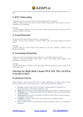 Bank Cheque OCR API for Developers Build Faster, Smarter Fintech Apps ...