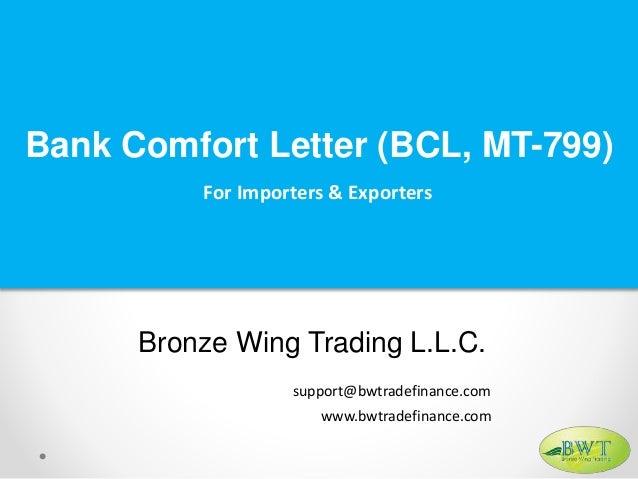 Bank Comfort Letter Procedure