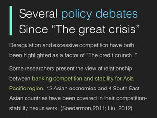 Bank competition and financial stability in asia pacific | PDF