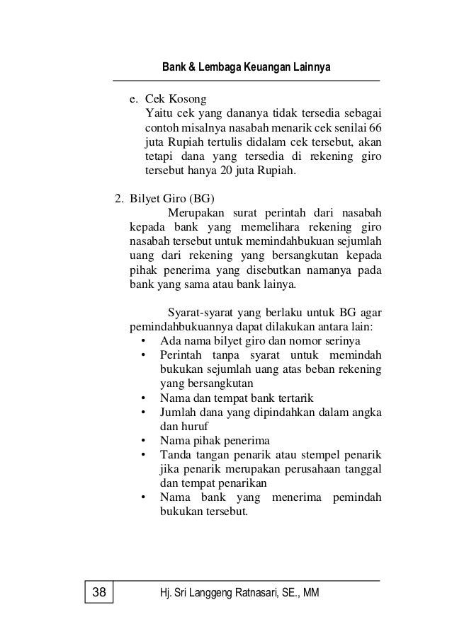 Bank Dan Lembaga Keuangan Lainnya