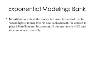 Exponential Modeling: Bank ,[object Object]