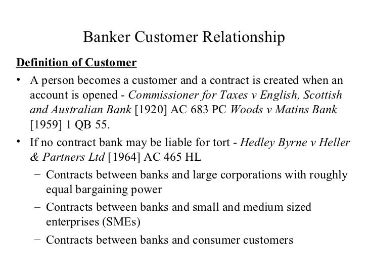 Banker And Customer Relationship