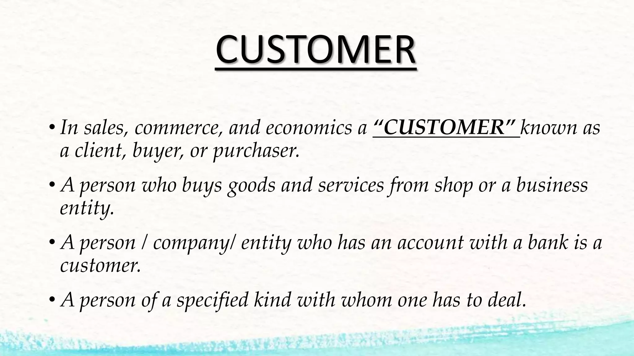Banker and customer relationship ppt free download