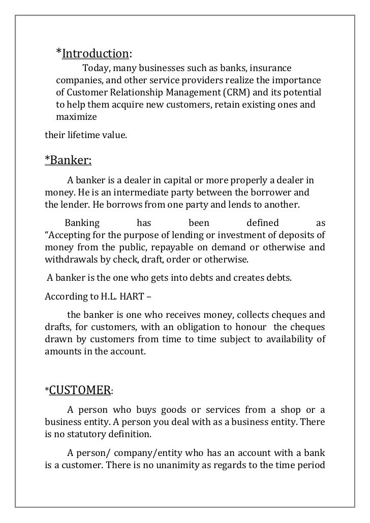 Banker Customer Relationship