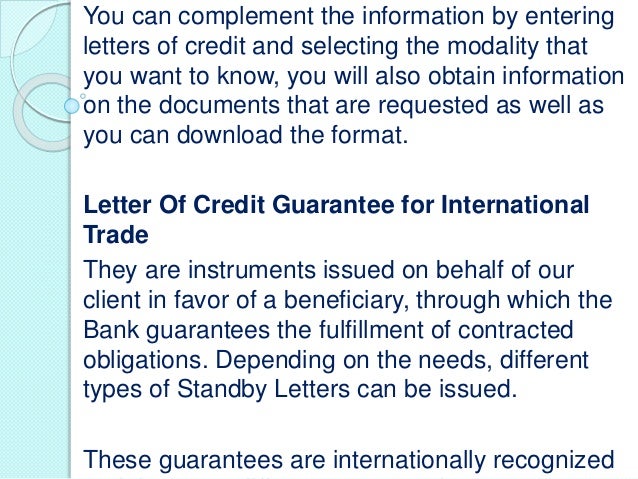 Bank Guarantee In The Form Of Standby Letter of Credit | PPT