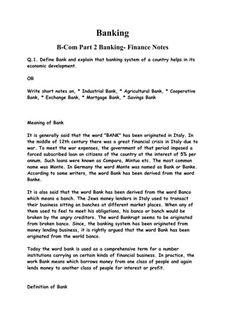 Banking | DOCX