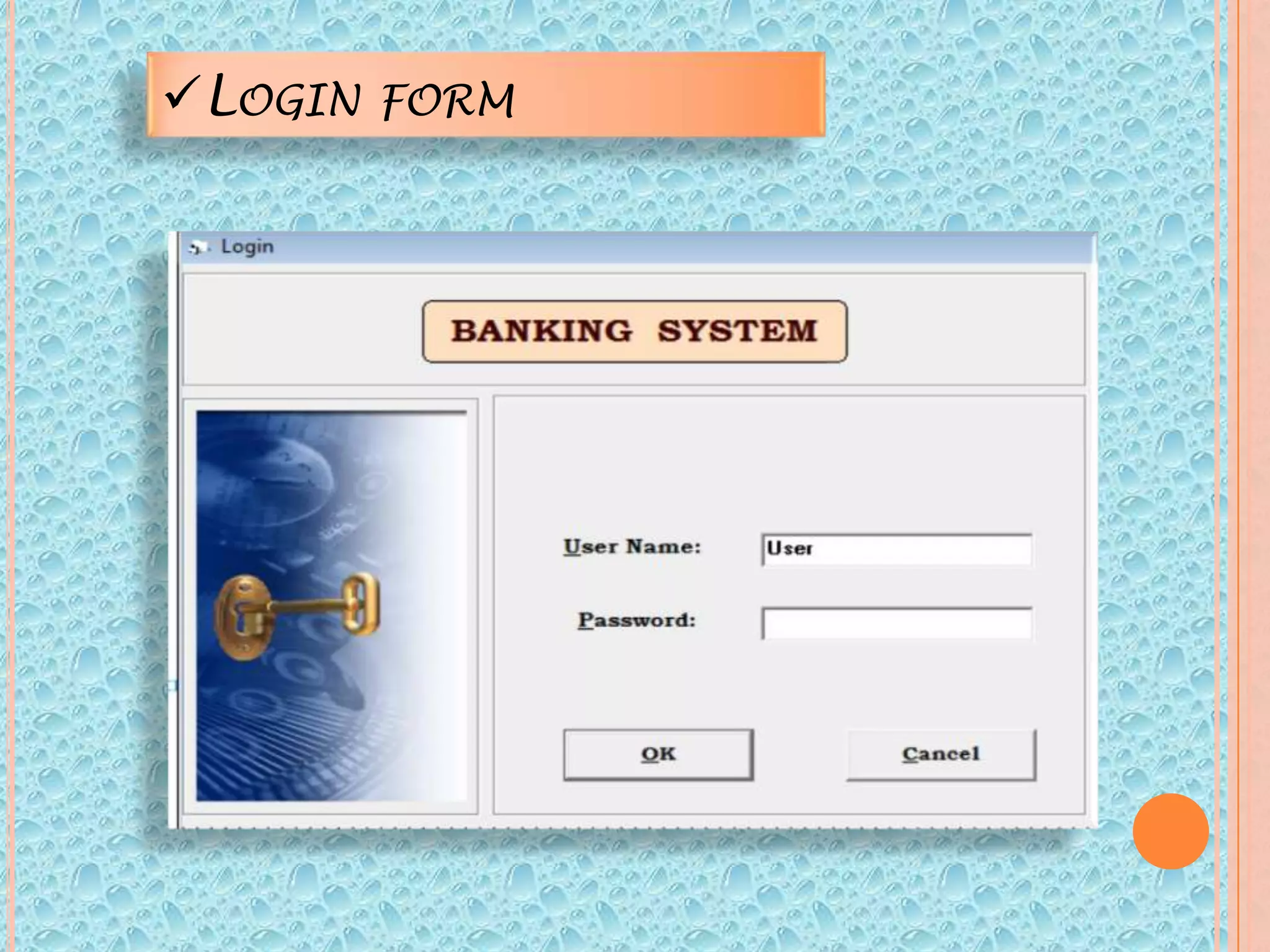 LOGIN FORM
 