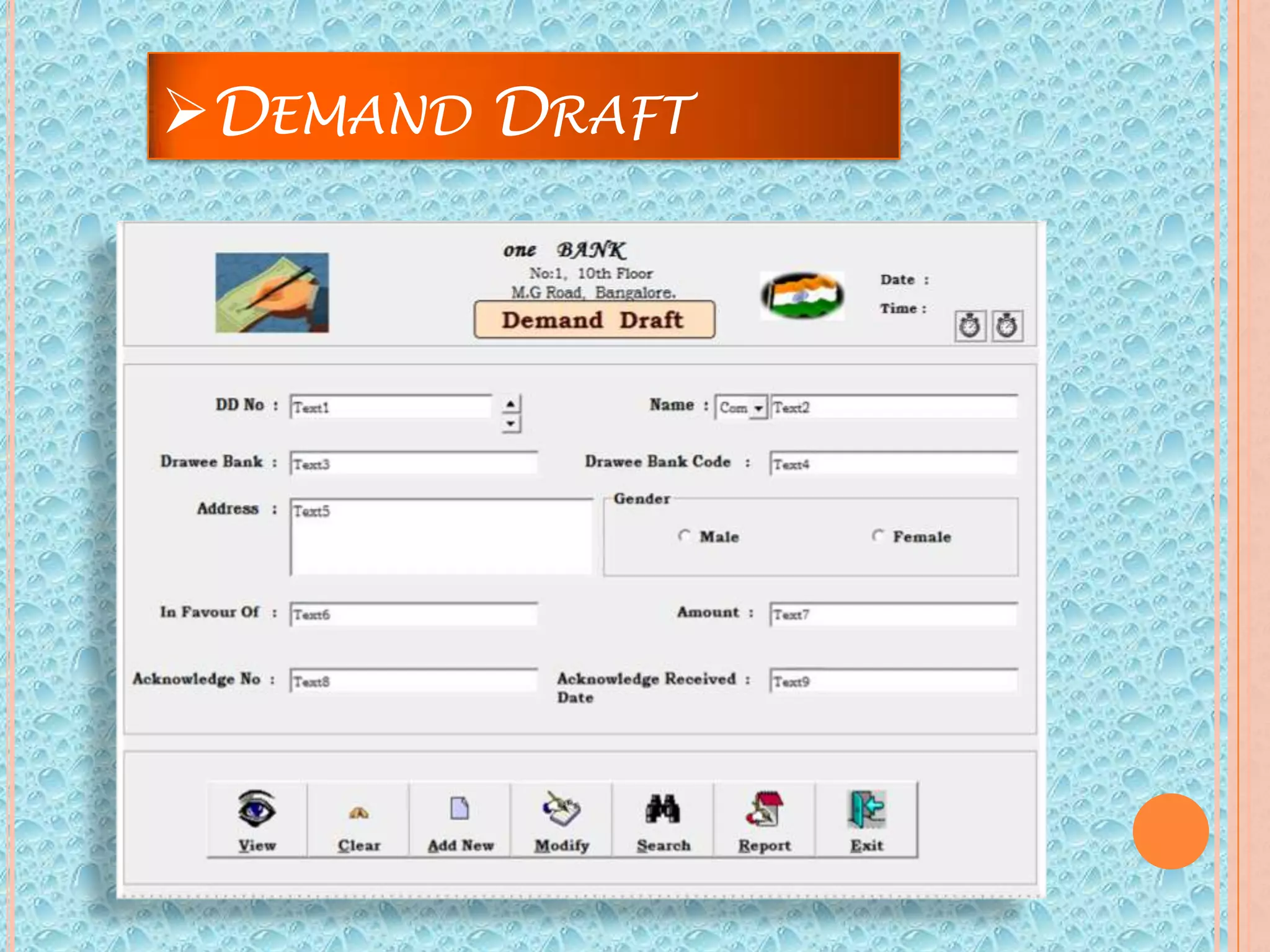 DEMAND DRAFT
 