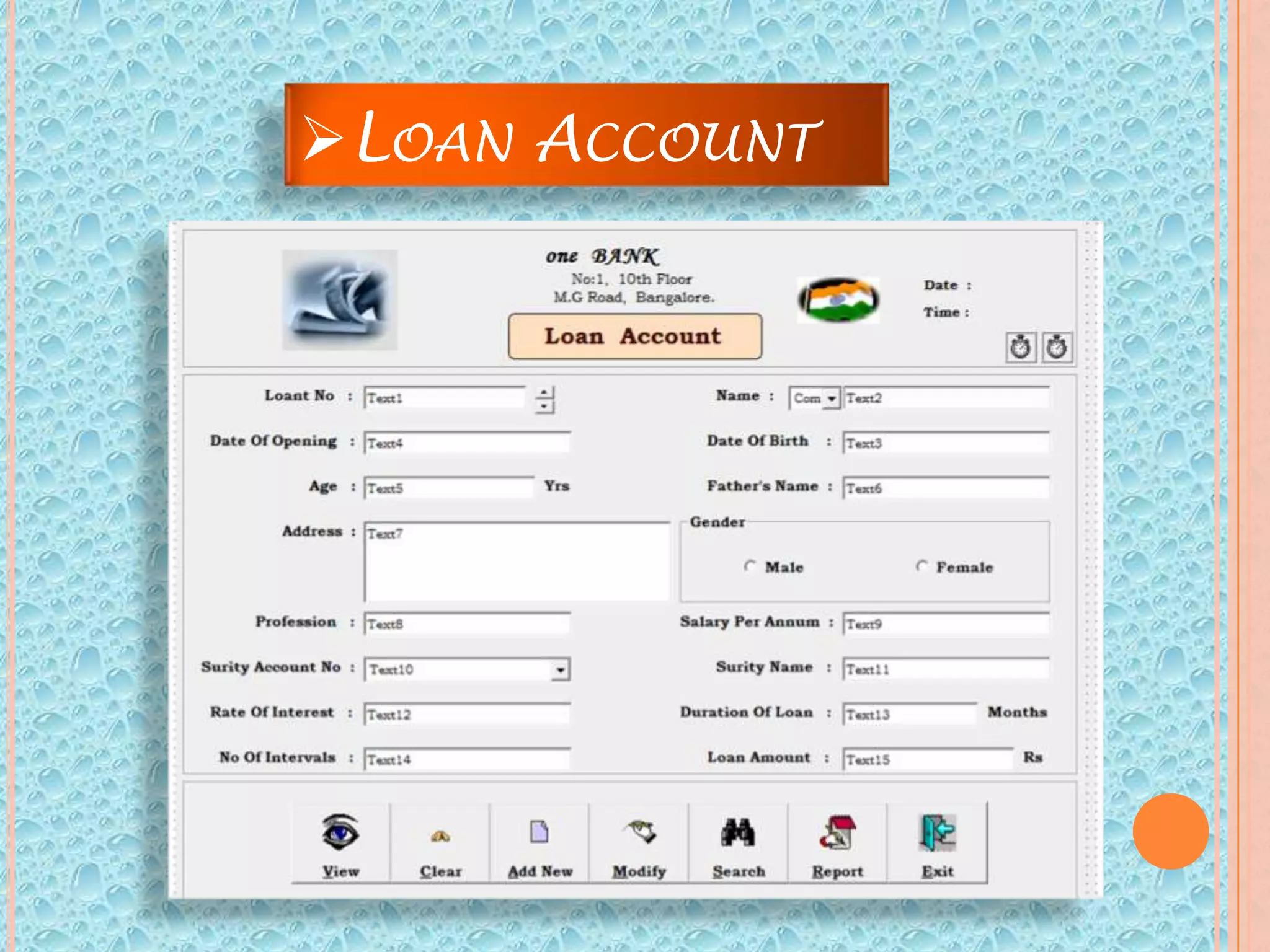 LOAN ACCOUNT
 