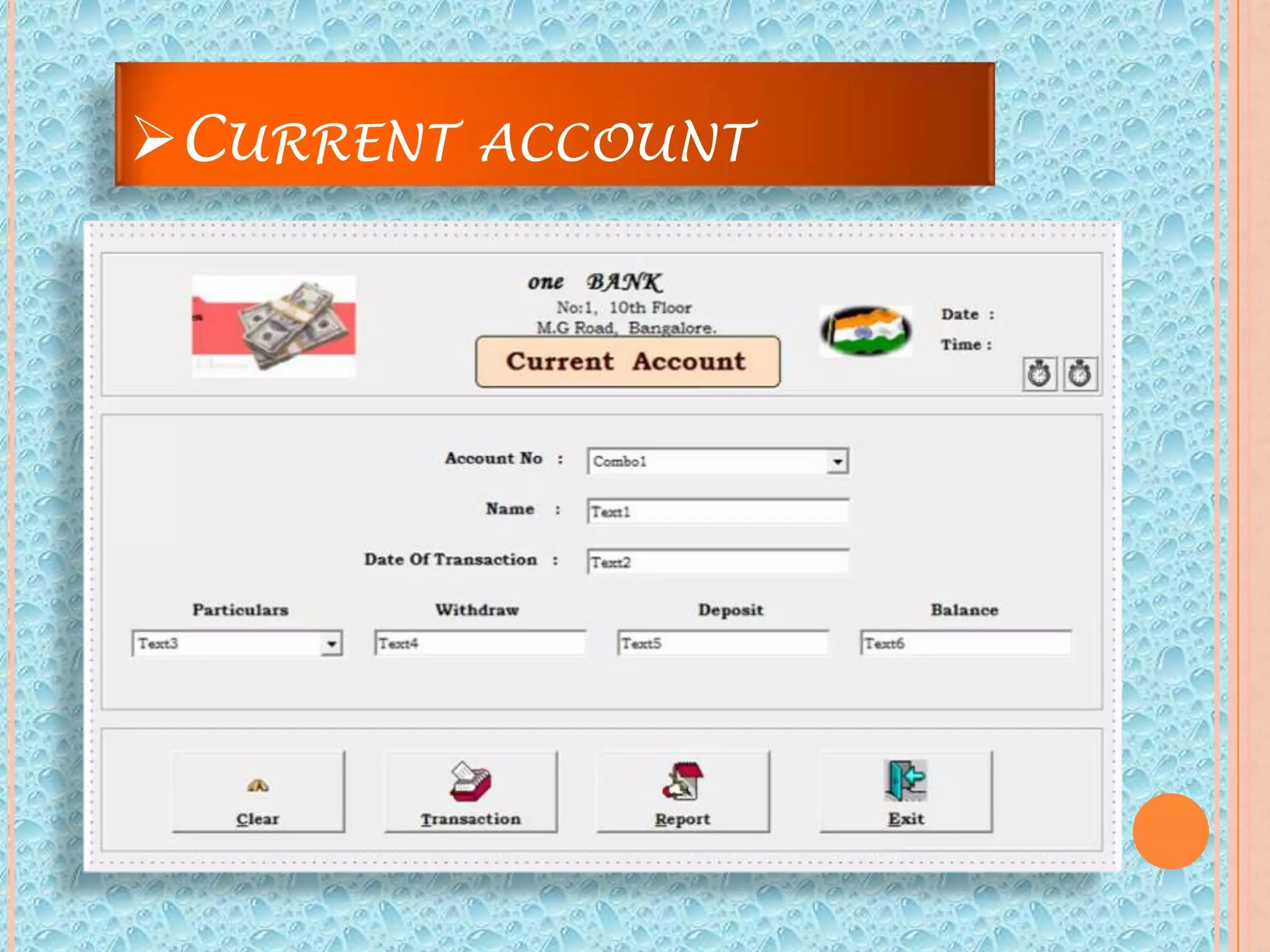 CURRENT ACCOUNT
 