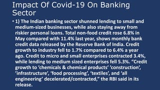 Impact Of Covid-19 on Indian Banking Sector | PPTX