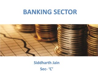 BANKING SECTOR
Siddharth Jain
Sec- ‘C’
 