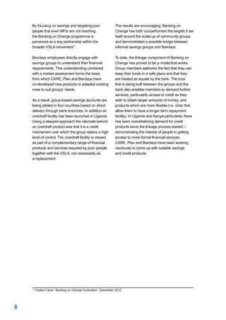 Banking on Change - Breaking the Barriers to Financial Inclusion | PDF