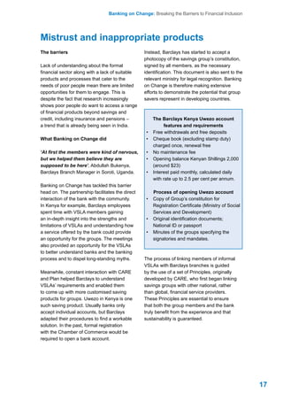Banking on Change - Breaking the Barriers to Financial Inclusion | PDF