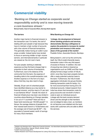 Banking on Change - Breaking the Barriers to Financial Inclusion | PDF